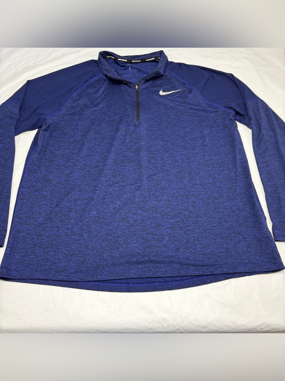 Nike Running Pullover Mens XXL Blue Dri-FIT 1/4 Zip Athletic Top